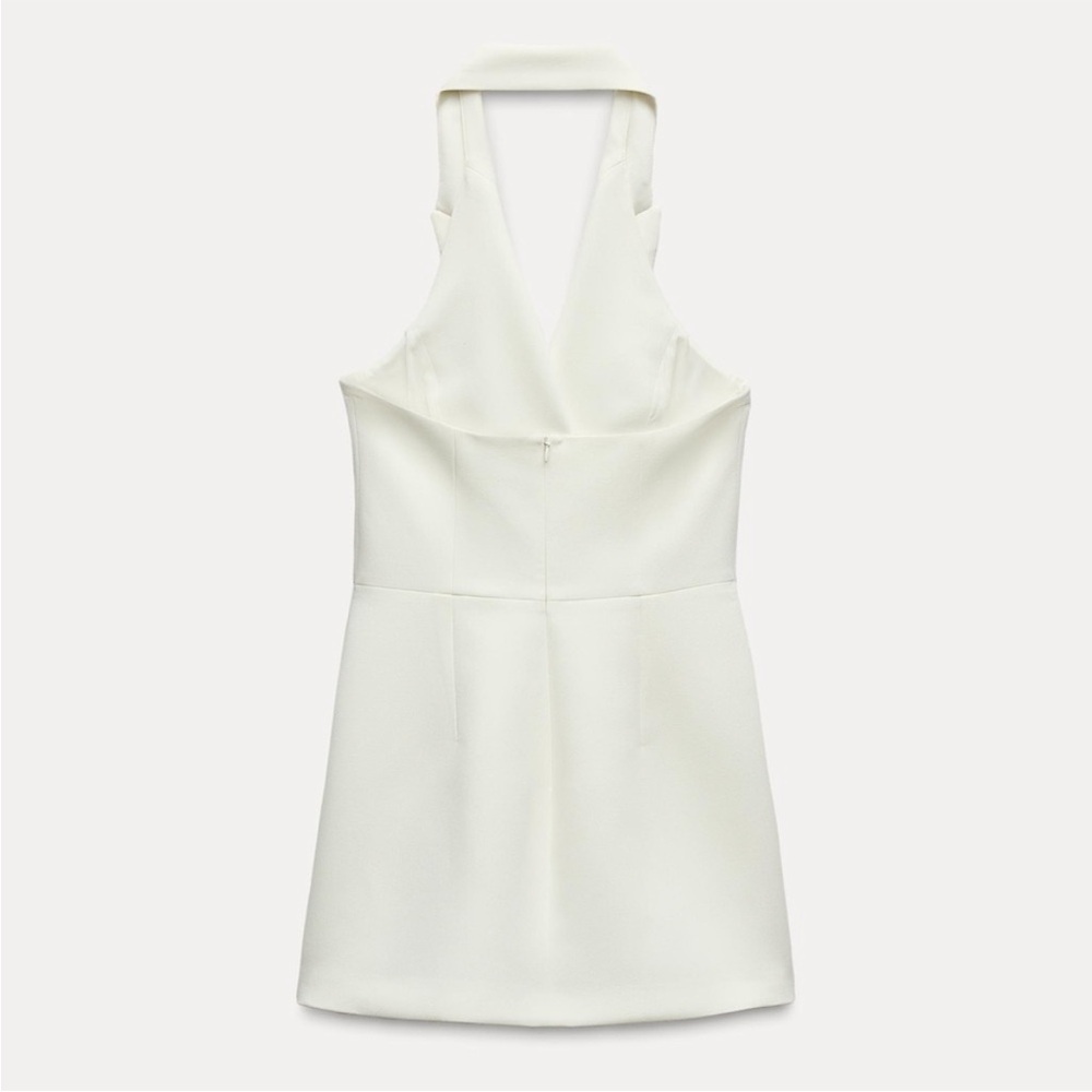 Zara White Bow Jumpsuit - Picture 10 of 12